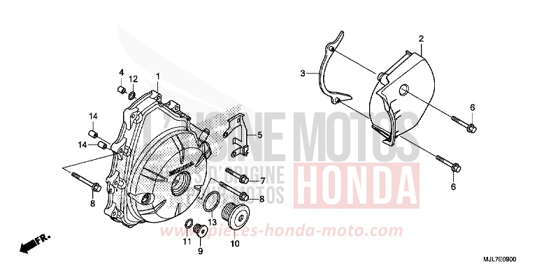 WECHSELSTROM-GENERATORABDECKUNG von Integra 750 MAT PEARL GLARE WHITE (NHB54) von 2014